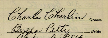 Marriage record